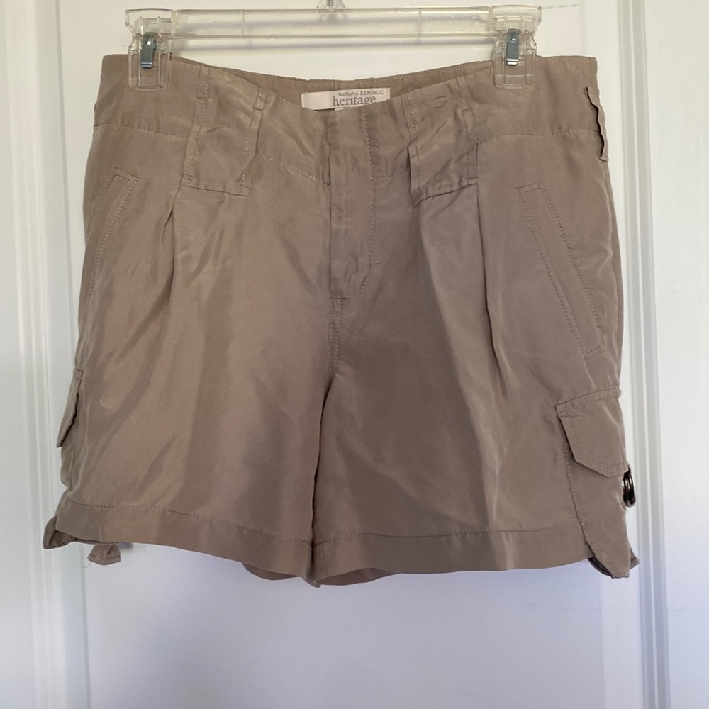 Banana Republic heritage silk cargo shorts